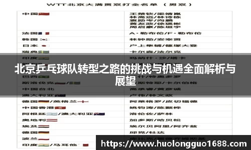 北京乒乓球队转型之路的挑战与机遇全面解析与展望
