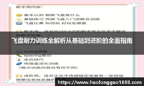 飞盘耐力训练全解析从基础到进阶的全面指南